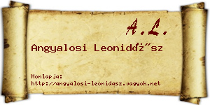 Angyalosi Leonidász névjegykártya
